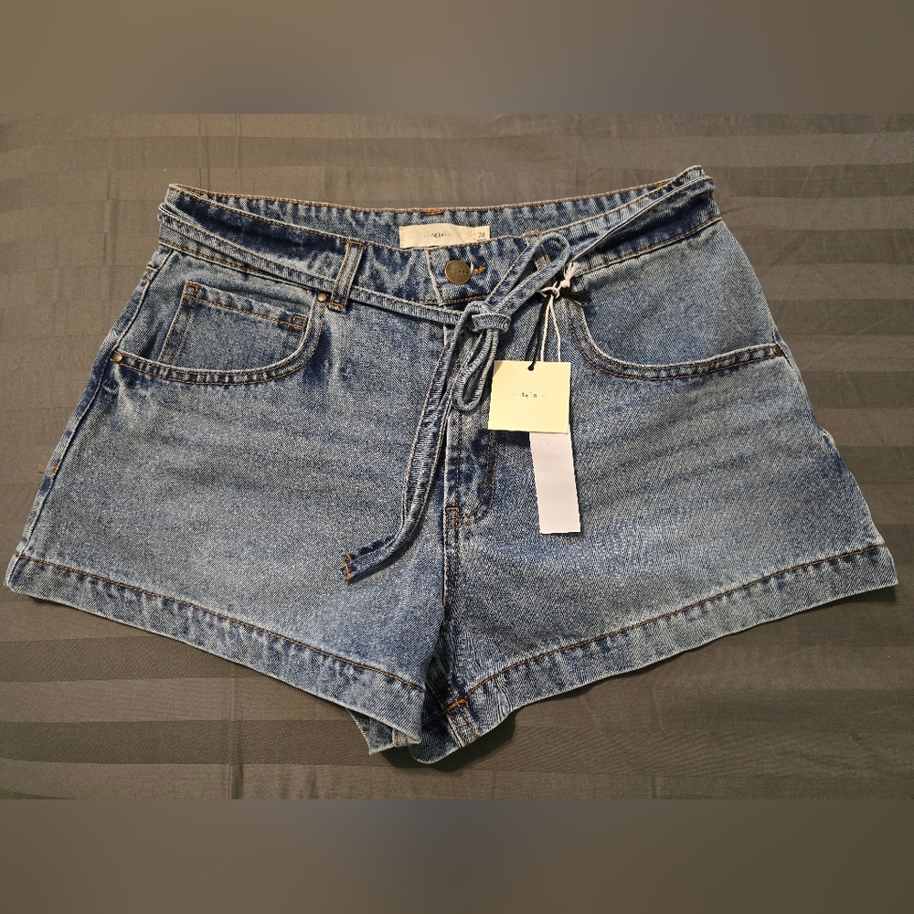 Anita Front Tie Denim Shorts